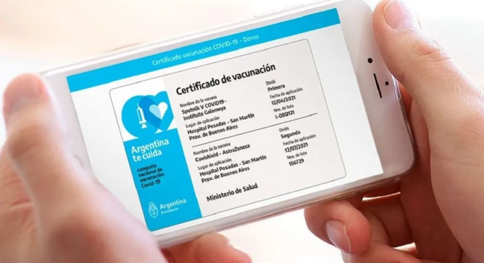 Tomá nota: así se obtiene el certificado de vacunación COVID-19 para asistir a eventos