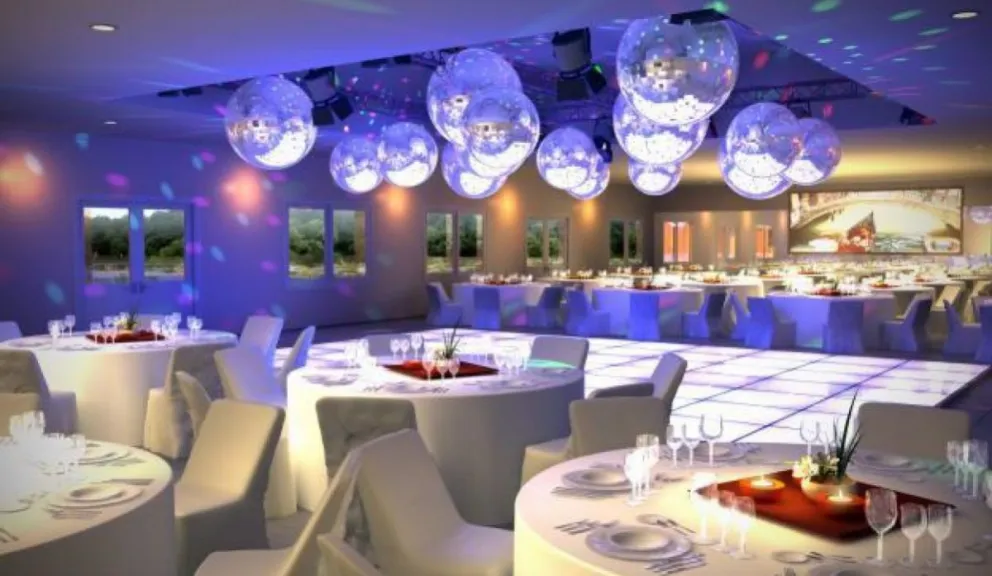 Salones de eventos. Fuente: (Twitter)