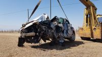 Sábado accidentado en Salta: una camioneta de alta gama quedó destrozada y cubierta de sangre
