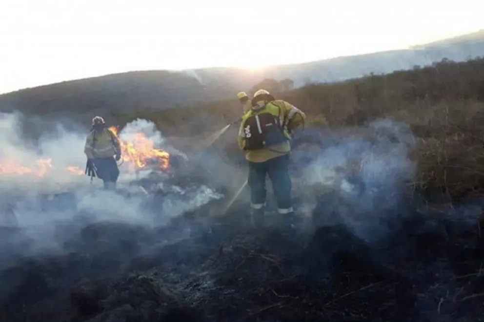 Vecinos en alerta por un incendio en cercanías al Río Arenales