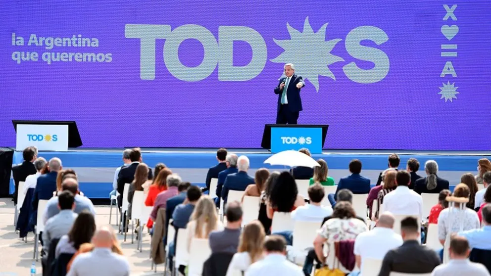 Alberto Fernández en campaña. Foto Télam