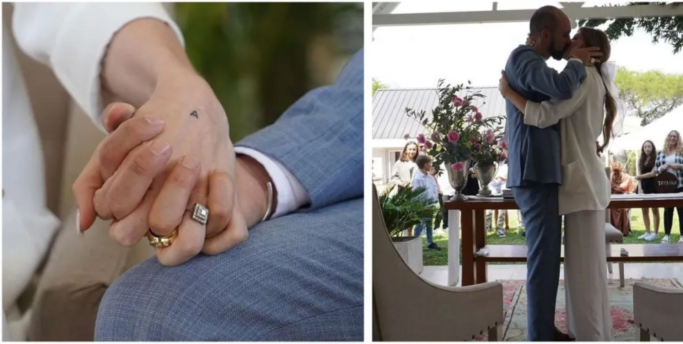 Abel Pintos se casó con Mora Calabrese. Todos los detalles de la íntima boda