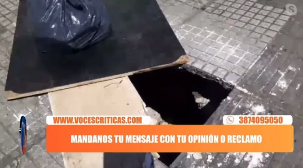 Reclamo y preocupación vecinal: un pozo de grandes proporciones casi provoca serios accidentes