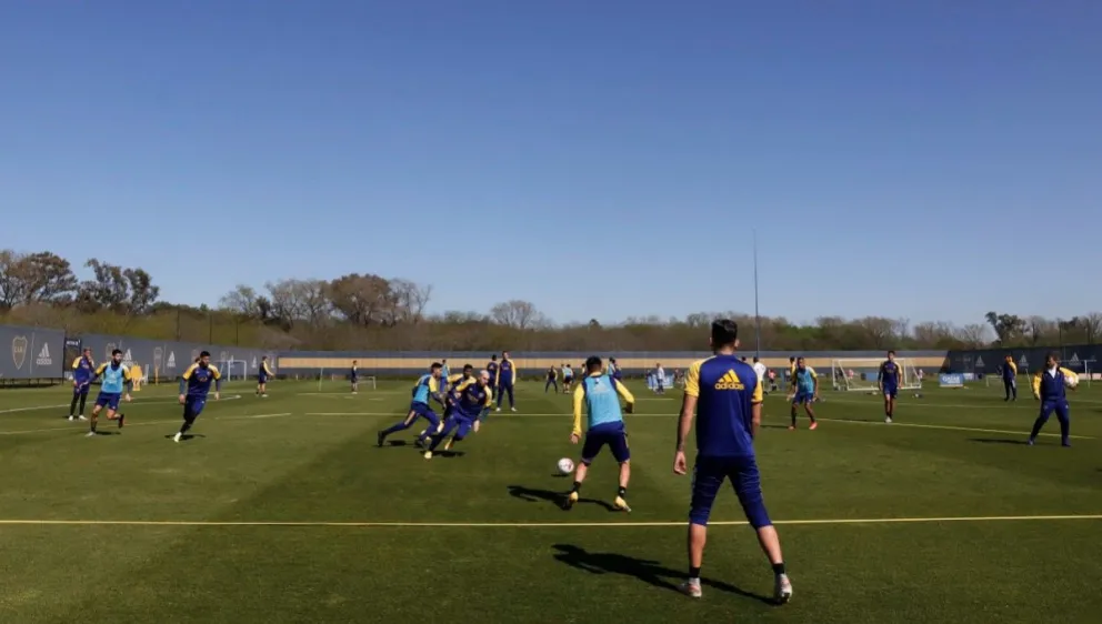 Práctica de Boca Juniors. Fuente: (Twitter)