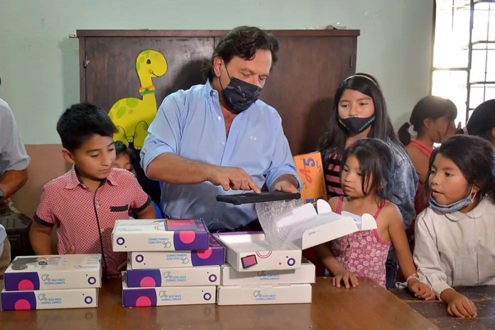 Gustavo Sáenz en casita de Bélen