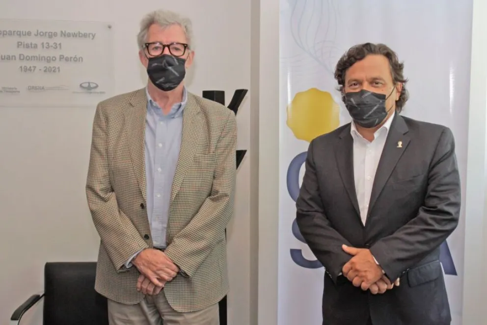 Gustavo Sáenz y el presidente de ORSNA