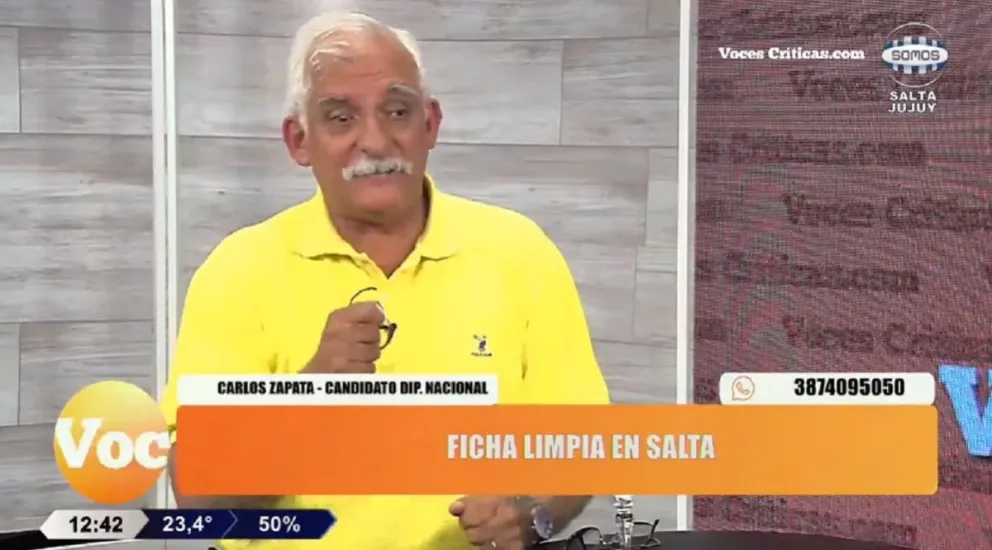Para Carlos Zapata la Ley de Ficha Limpia aprobada en Salta "no es lo que pinta"