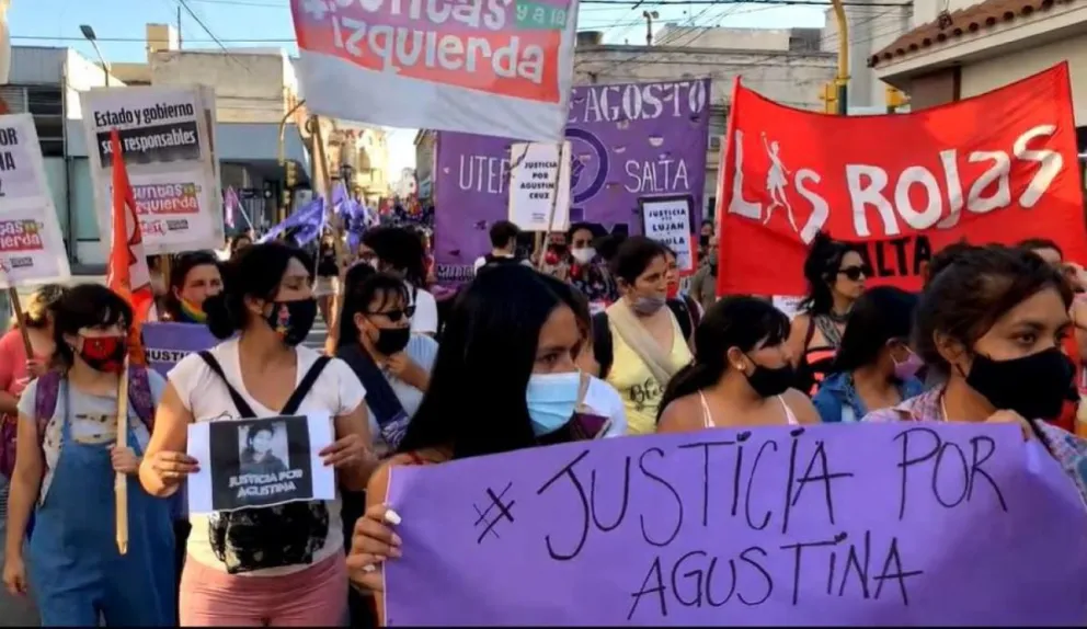 Marcha por Agustina Cruz. Fuente: (Twitter)