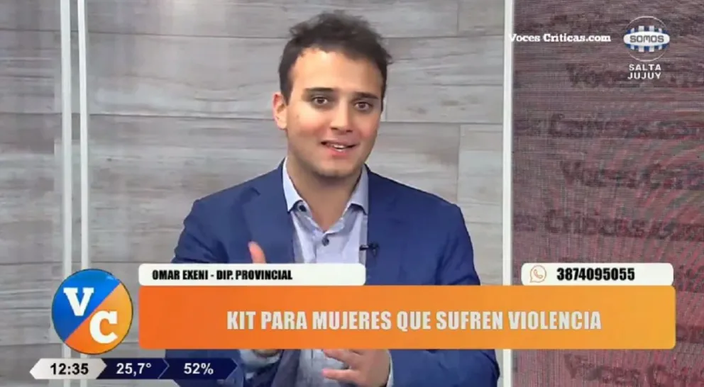 Omar Exeni respaldó el proyecto para proveer de kits de defensa a las mujeres que sufren violencia