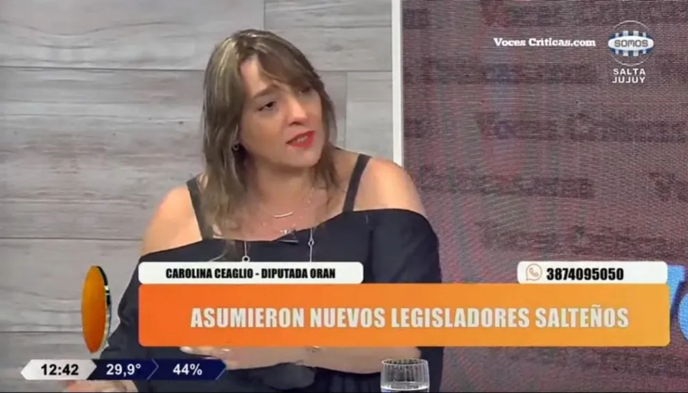 Carolina Ceaglio: "Orán tiene muchas necesidades pero confiamos en el trabajo conjunto con el Gobernador"