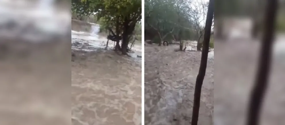 Violento temporal en Guachipas: desbordó un río y varias familias tuvieron que ser evacuadas