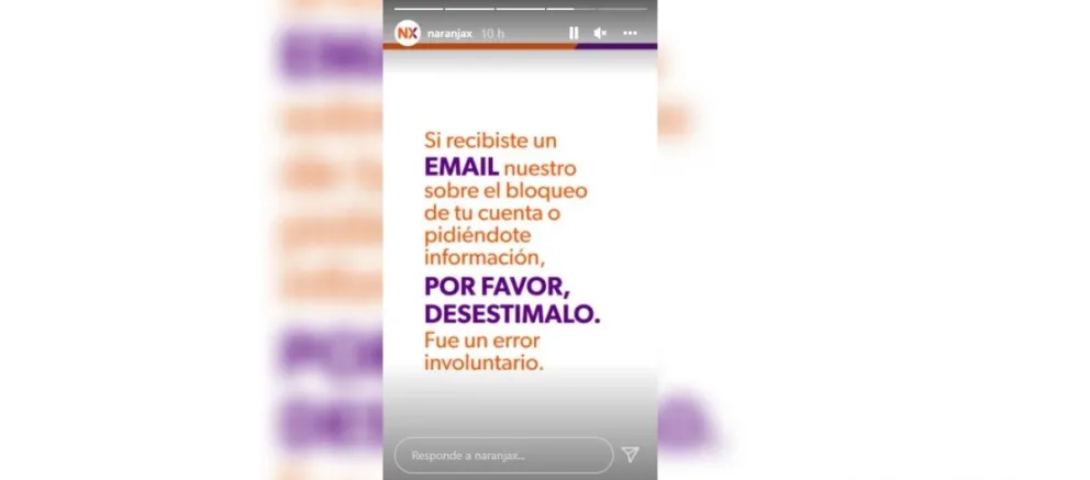 ¿Hackearon el sistema de Tarjeta Naranja X? Bloqueo de cuentas y un sospechoso mail que recibieron miles de usuarios