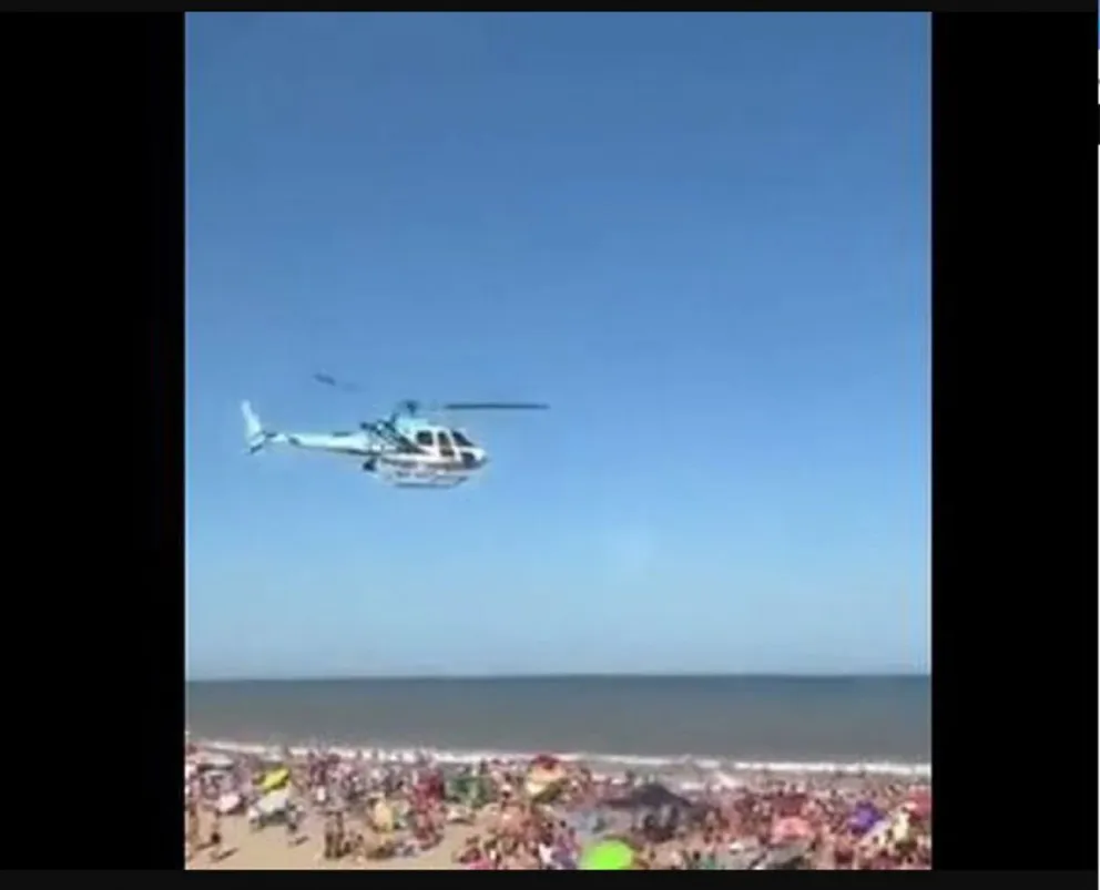 |VIDEO IMPACTANTE| El helicóptero de Sergio Berni causó pánico en la Costa