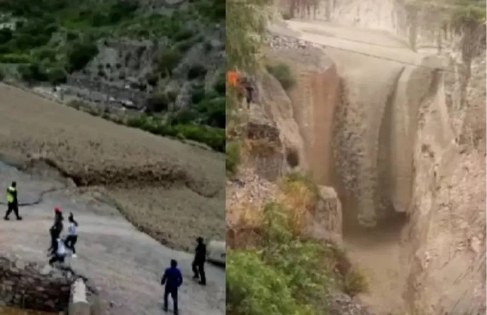 Impactantes escenas del alud en el río Iruya: turistas se quedaron impresionados por el fenómeno natural
