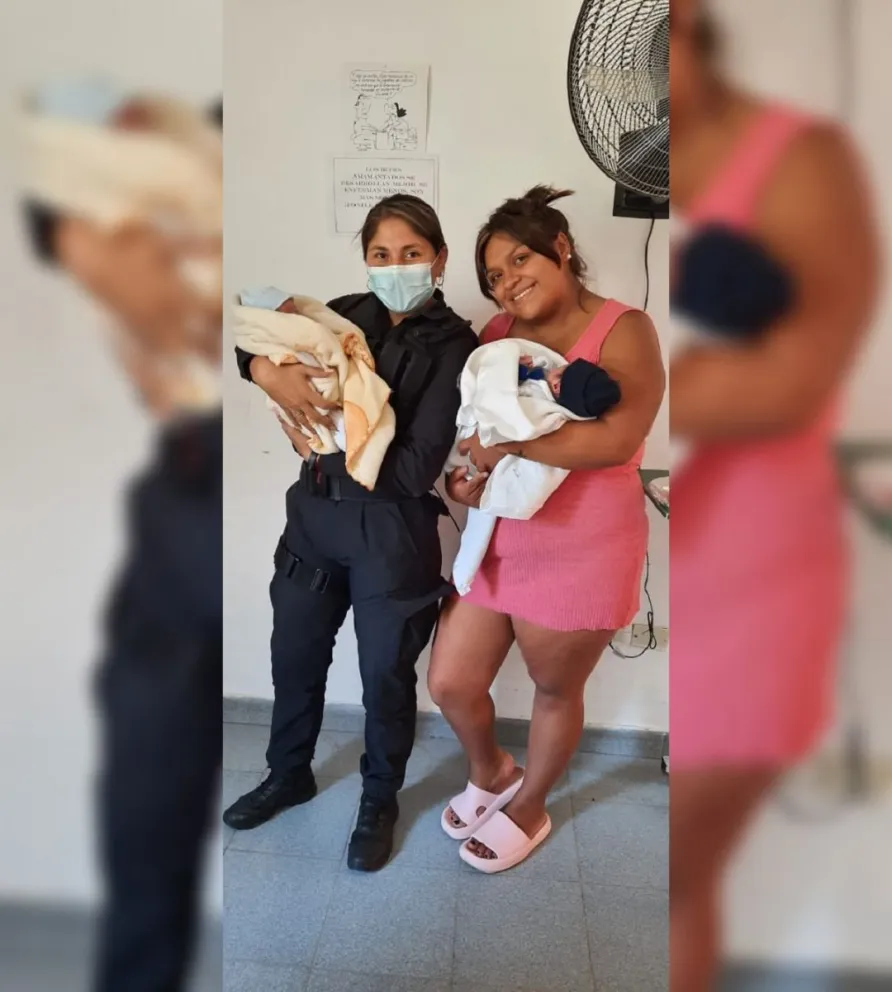 Policía salteña se puso la diez, y ayudó a una joven madre a dar a luz a gemelos