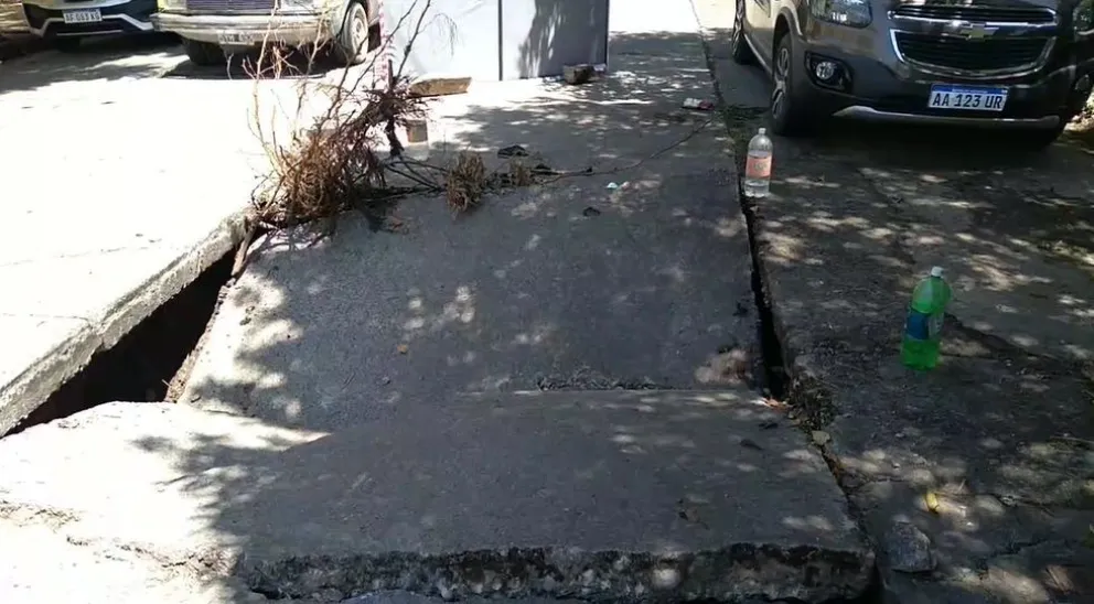 Limache: preocupación por el hundimiento de la calle
