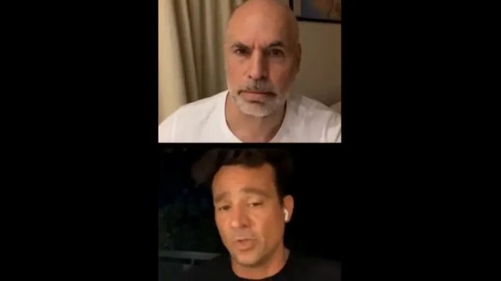 Horacio Rodríguez Larreta y Chano Charpentier se hacen viral tras compartir un live en Instagram
