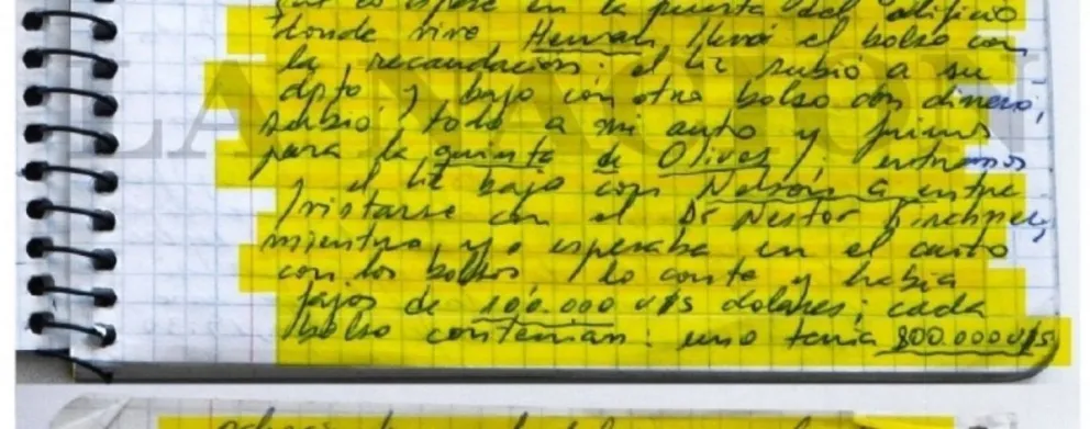 Centeno cambió su declaración y ahora asegura que quemó los cuadernos