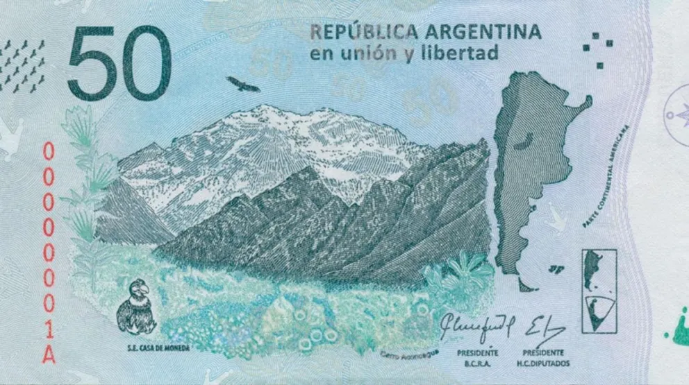 Mirá el nuevo billete de $50 que circulará esta semana. Conocé también el de $100