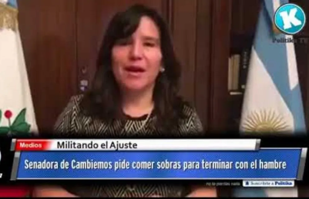 VIDEO: senadora riojana propone darle las sobras a los pobres para acabar con el hambre