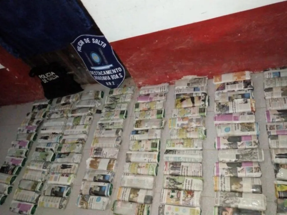 Secuestraron 100 kilos de hojas de coca