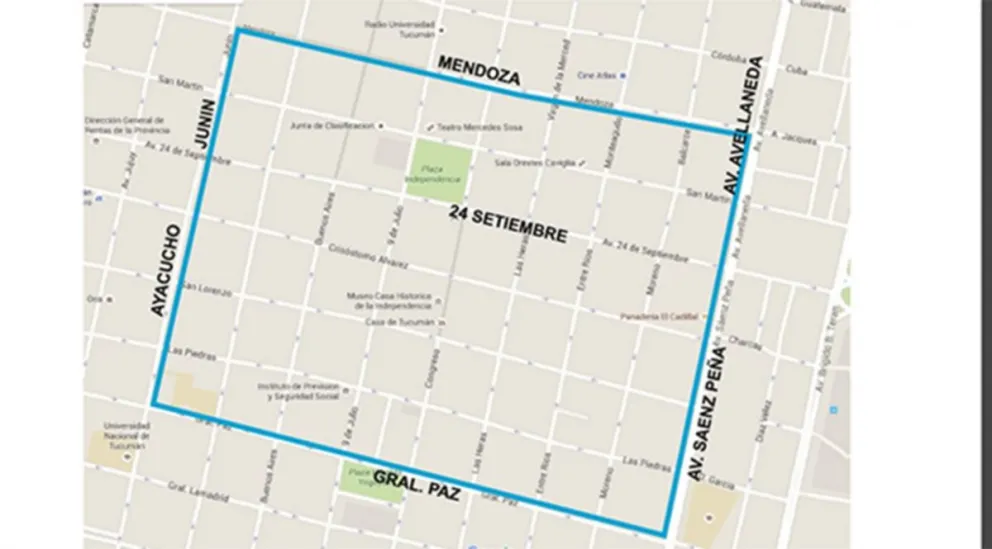 Así serán loscortes de tránsito en la Capital por las festividades de la Virgen de La Merced