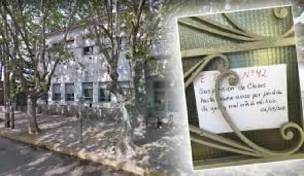 Docentes hicieron una fiesta en una de las escuelas cerradas por peligro de fuga de gas