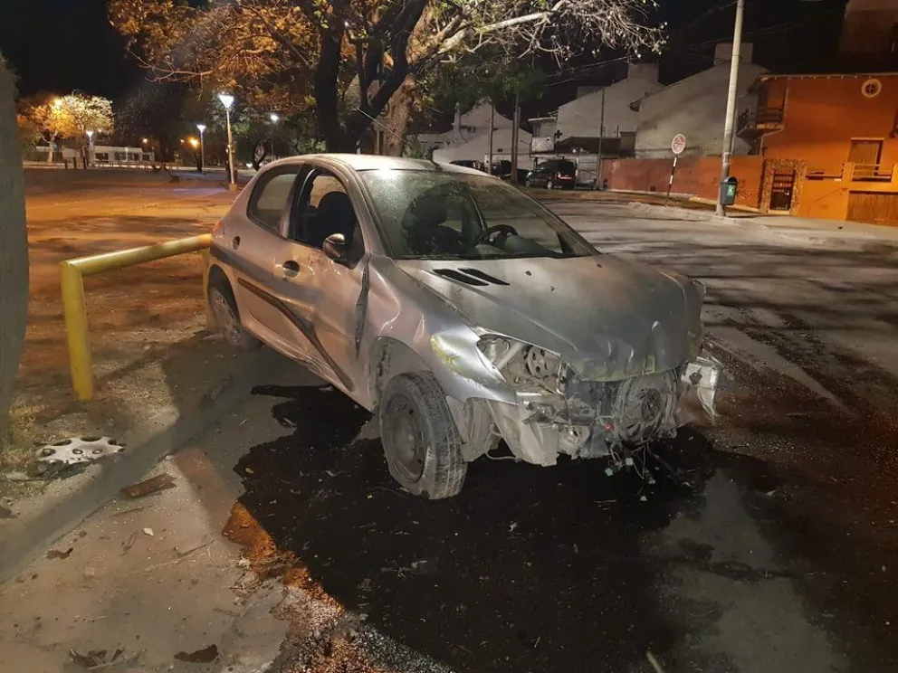 Derrapó y no se mató de milagro