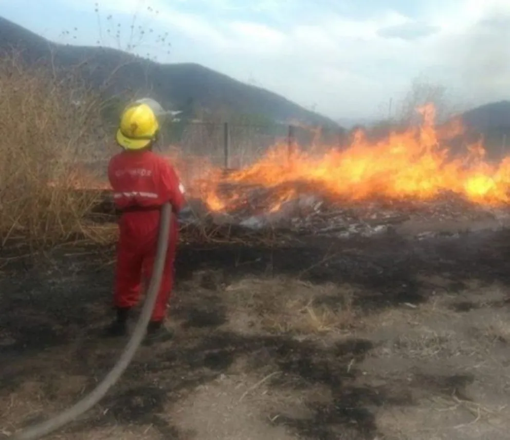 Tarimas y tirantes de madera se prendieron fuego