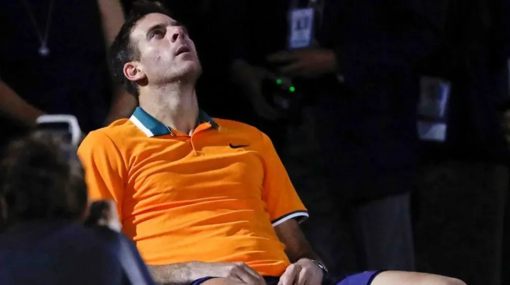 Juan Martín del Potro se fracturó la rótula