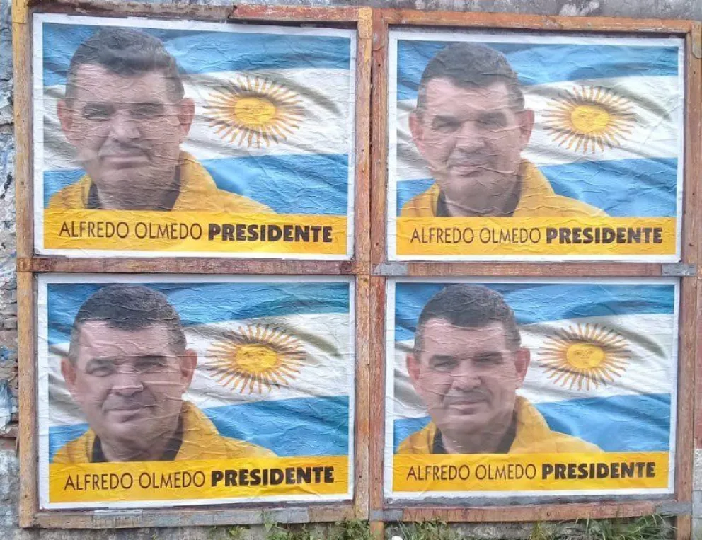 Empapelaron la ciudad con la cara de Olmedo
