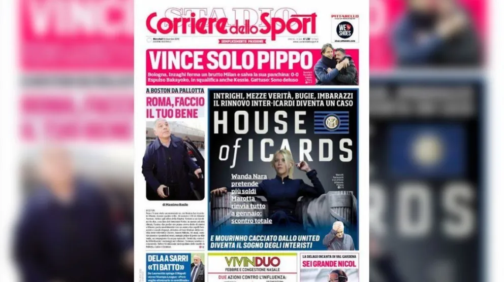 Wanda Nara, y la polémica tapa que le dedicó un famoso diario deportivo