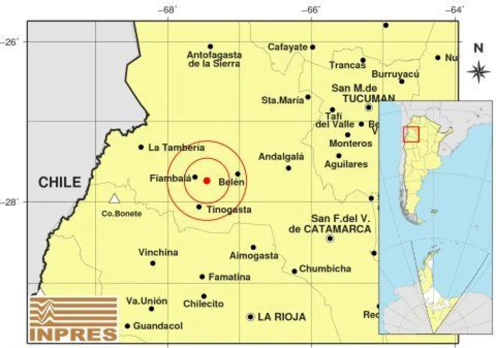 Llegó la hora de Catamarca: tembló fuerte hoy