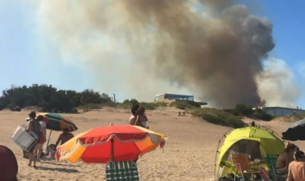 Incendio forestal en Villa Gesell controlado