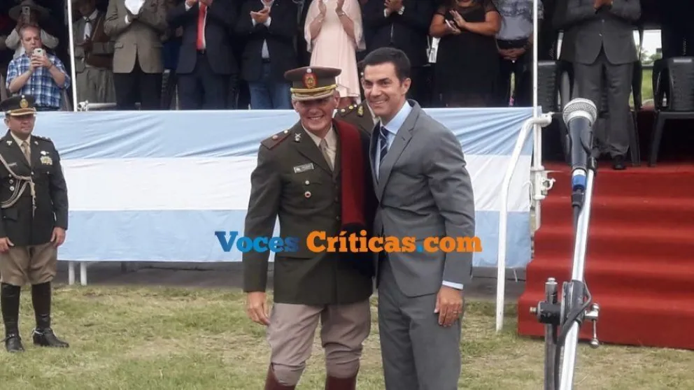 Traspaso de mando del Quinto Regimiento de Gendarmería en Campo la Cruz