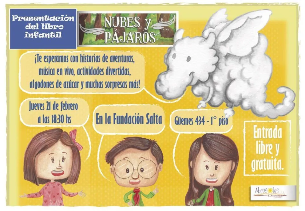 Buenísimo: Presentación del libro infantil 'Nubes y Pájaros”, de editorial Abresoles