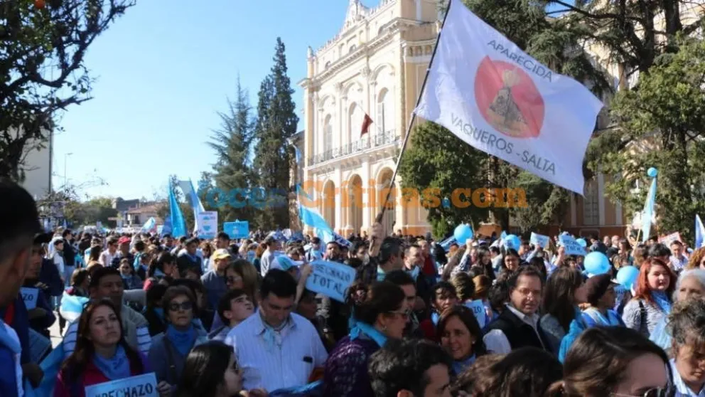Cientos de salteños marchan en contra del aborto