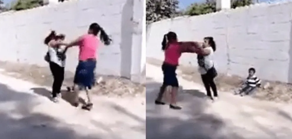 Le dio un "puntazo" en los testículos a un nene en pelea de madres [VIDEO]