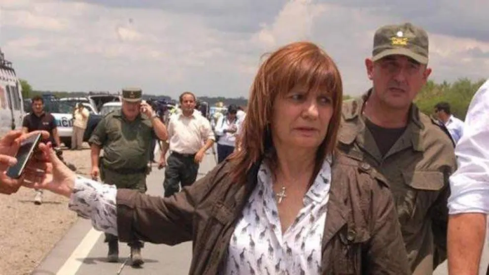 Incidentes con la llegada de Patricia Bullrich a Aguas Blancas