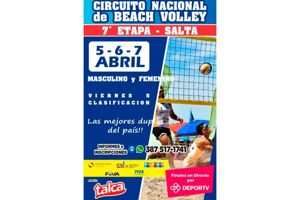 Salta recibe el Circuito Nacional de beach vóley