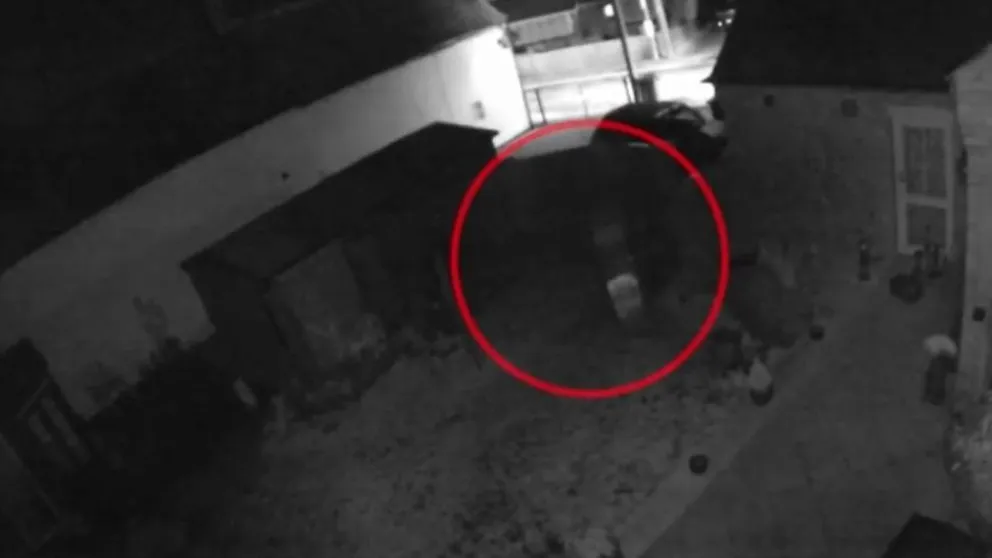 VIDEO: cámara de seguridad grabó un fantasma en el jardín de su casa