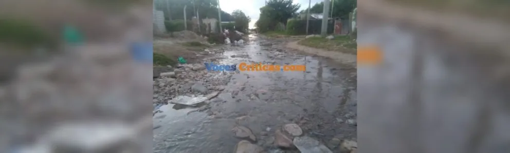 Vecina del barrio Juan Manuel de Rosas, denuncia "un río de desechos cloacales"