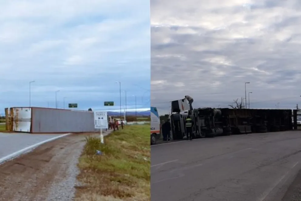 Tremendo: camión volcó en plena ruta