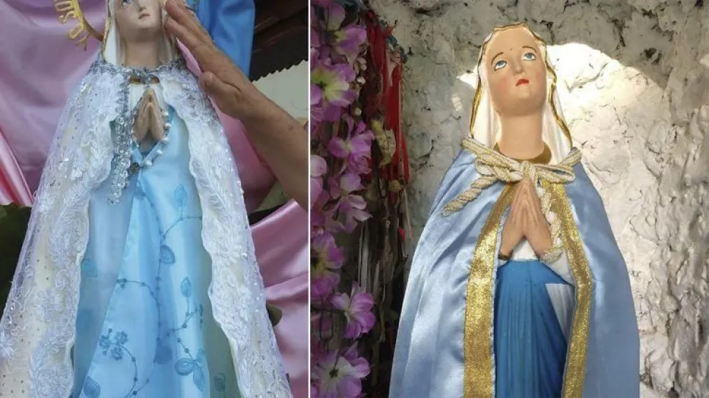 Robo en la iglesia El Tabacal: la Virgen de Lourdes quedó sin corona