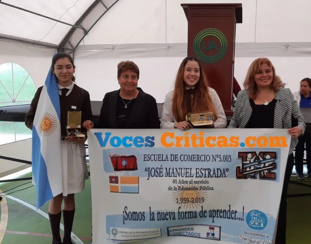 ORGULLO SALTEÑO: el colegio José Manuel Estrada 5003 de Metán fue reconocido a nivel mundial por sus conocimientos tecnológicos