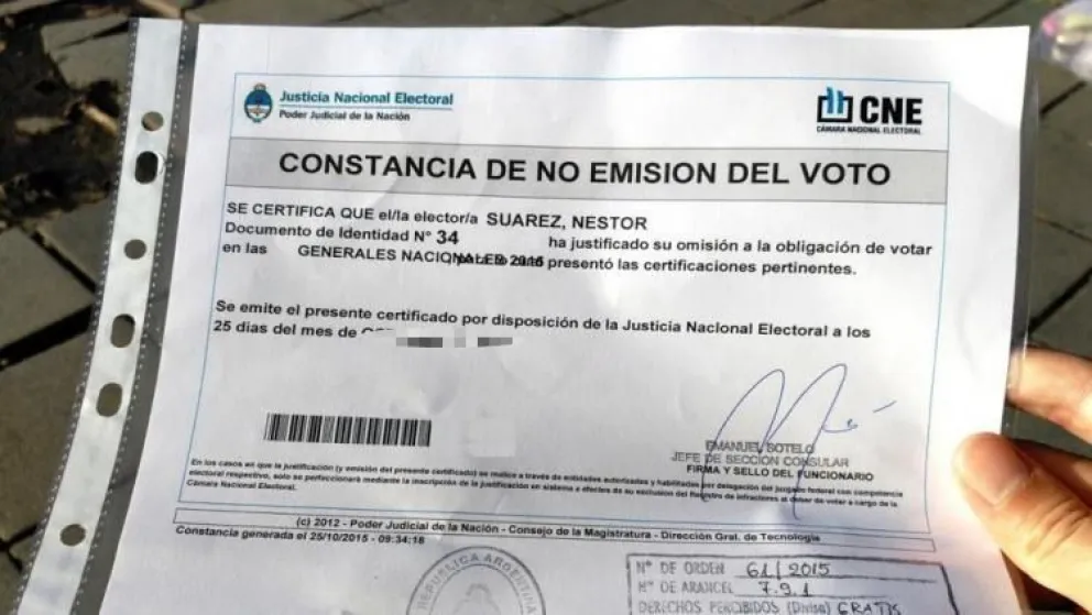 Muchos salteños solicitaron la constancia de no voto