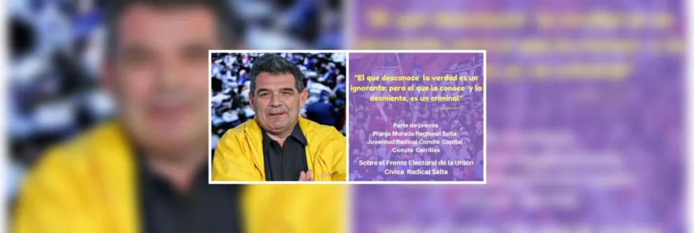 Franja Morada repudió la alianza de la UCR con Olmedo con un comunicado