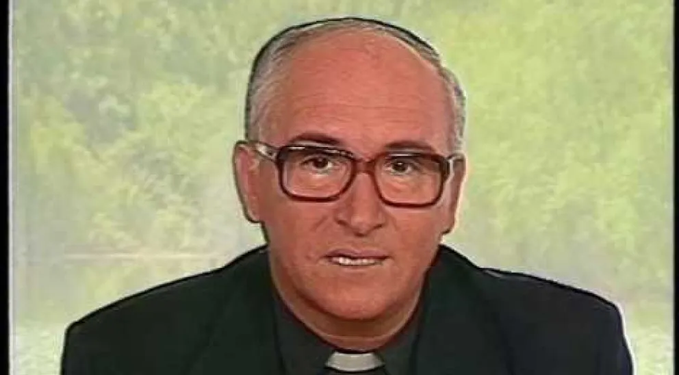 Emotivo: apareció una foto del padre Ceschi sonriente