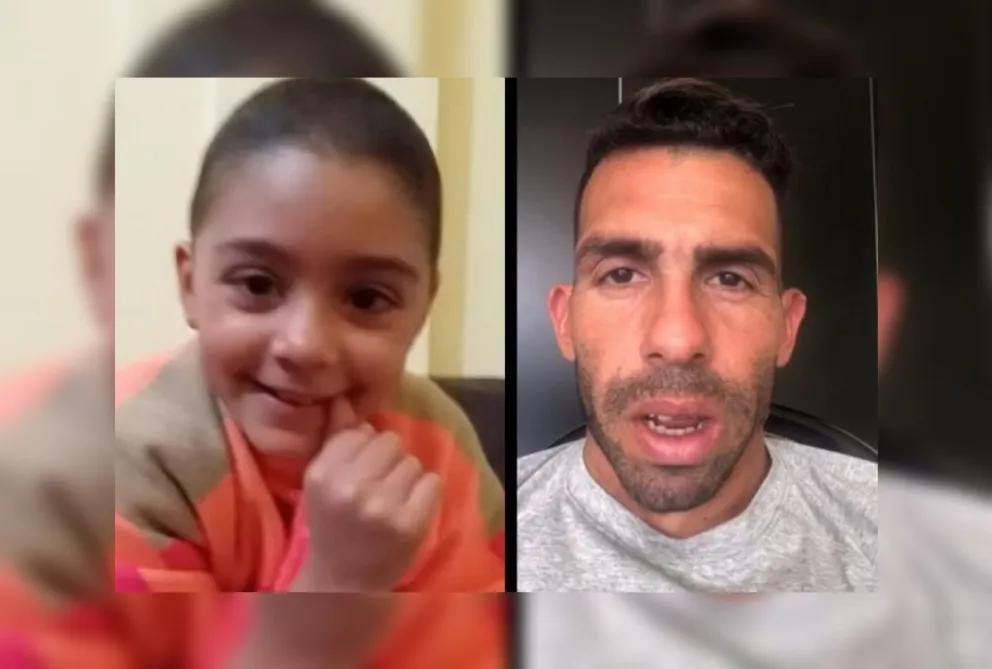 Tévez saludó a una niñita que venció el cáncer