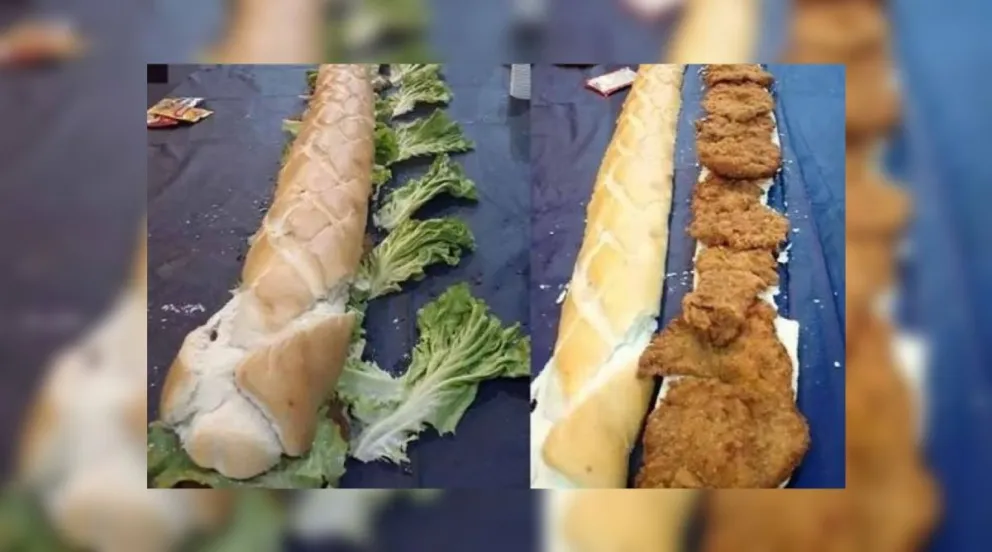¡Alto regalo!: padre le cocinó a su hija un sándiwch de milanesa gigante por el cumpleaños